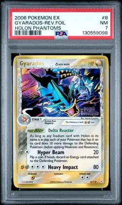 POKEMON EX HOLON PHANTOMS #8 GYARADOS-REV.FOIL PSA 7 *NEW CERT* LOW POP* - Image 1