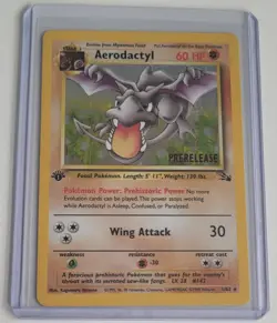 1st Edition Aerodactyl (Prerelease) 01/62 Wotc Pokemon Promo Holo - Image 1