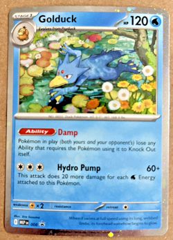 Golduck 008 Promo Pokemon 151 Cosmos Holo SVP008 Black Star Rare NM - Image 1