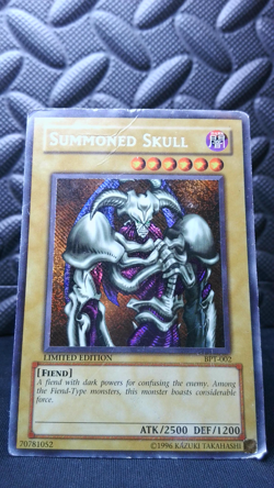 | Yugioh Summoned Skull BPT-002 REVERSE Secret Rare Misprint 2002 Tin DMG 🔥 | - Image 2