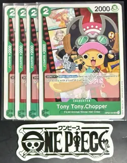 4x One Piece OP02-034 UC Tony Tony.Chopper- ENG - Regular - Playset - TCG - NM/M - Image 1