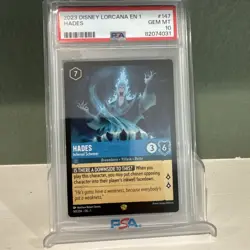 2023 DISNEY LORCANA EN 1-THE FIRST CHAPTER #147 HADES - INFERNAL SCHEMER PSA 10 - Image 1