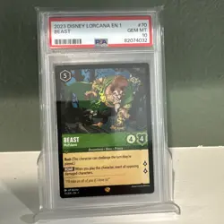 2023 DISNEY LORCANA EN 1-THE FIRST CHAPTER #70 BEAST WOLFSBANE PSA 10 - Image 1