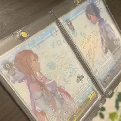 Signed Weiss Schwarz Sword Art Online 10th SAO/S71-001 SP Asuna & KIRITO set NM - Image 2