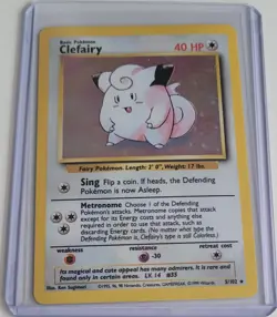 Pokemon TCG Base Set 5/102 Clefairy Holo - Image 1