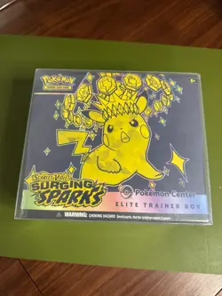 Surging Sparks Pokemon Center Elite Trainer Box ETB Sealed w/Soft Protector - Image 1