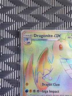 Pokemon Sun and Moon Black Star Promo DRAGONITE GX Secret Rainbow Rare #SM156 - Image 2