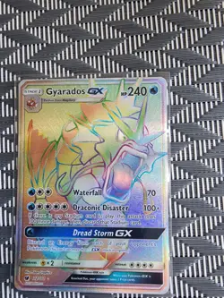 Gyarados GX 112/111 - Pokemon TCG Crimson Invasion - Secret Rare Rainbow - NM - Image 1