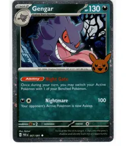 Trick or Trade 2024 Gengar (Cosmos Holo) 057/091 Holofoi Rare Pokemon NM/M..) - Image 1