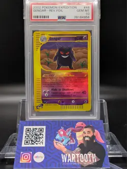 Pokemon Gengar Expedition Reverse Holo Rare #48 PSA 10 Gem Mint - Image 1
