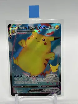 Surfing Pikachu Vmax - 009/025 Celebrations 25th FULL ART Pokemon - NM/MINT - Image 1