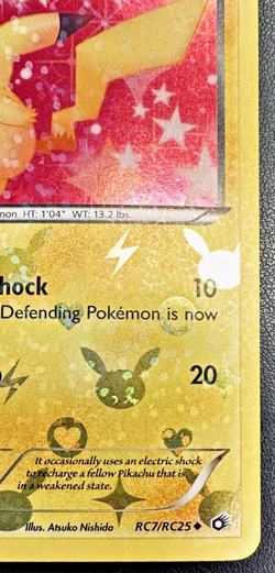 2013 Pokemon RC7/RC25 Pikachu Legendary Treasures Holo - Image 5