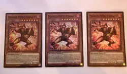 x3 Yu-Gi-Oh! Masked HERO Furnace Warrior MZMU-EN015, 1st Edition, NM - Image 1