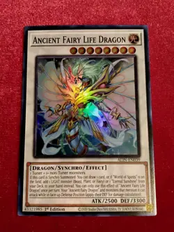 Yu-Gi-Oh! Ancient Fairy Life Dragon ALIN-EN039 Alliance Insight 1st Ed SR Unplyd - Image 1