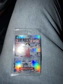 One Piece CCG Monkey D. Luffy US Voyage Promo Full Art Holo Card P-055 - Image 1