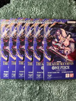 One Piece The Azure Sea’s Seven Sleeved Booster Pack OP-14 Lot of 6 - Image 1