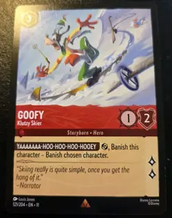 Goofy - Klutzy Skier 121/204 Rare Winterspell Disney Lorcana TCG - Image 1