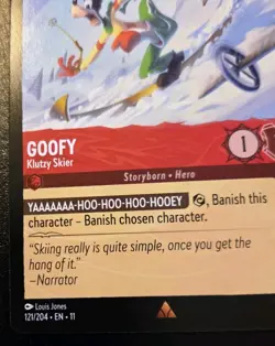 Goofy - Klutzy Skier 121/204 Rare Winterspell Disney Lorcana TCG - Image 4