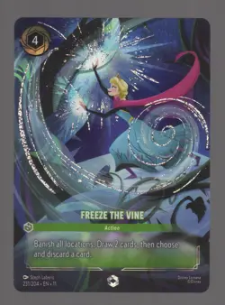 Disney Lorcana Winterspell FREEZE THE VINE Enchanted Foil #231/204 - Image 1