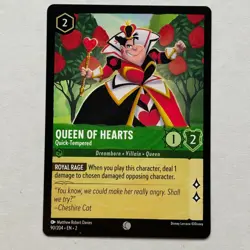 Queen of Hearts 90/204 Disney Lorcana Rise of the Floodborn Regular Common NM - Image 1