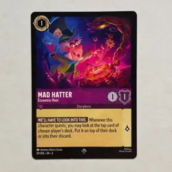 Mad Hatter 59/204 Disney Lorcana Azurite Sea Regular Super Rare Card NM - Image 1