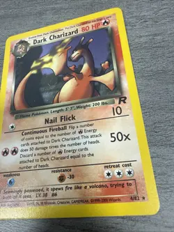 Dark Charizard - 4/82 - Pokemon Team Rocket Unlimited Holo Rare Card UNGRADED - Image 2