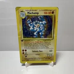 Pokemon Machamp Base Set 8/102 Unlimited Holo Rare 100 HP English Card - Image 1