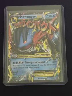 Pokemon MEGA M Swampert EX Ultra Rare XY87 Black Star Promo Holo TCG Card - Image 1
