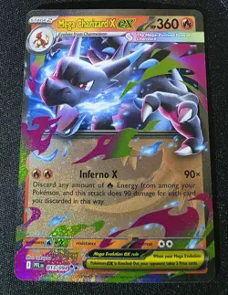 Mega Charizard X EX 13/94 Phantasmal Flames Pokemon Card Near Mint Shiny! - Image 1