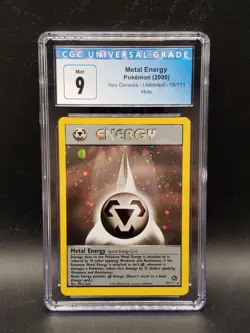 CGC 9 MINT Metal Energy 2000 Neo Genesis 19/111 Holo Pokemon Card - Image 1