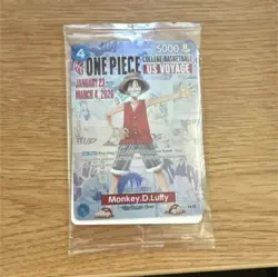 Bandai One Piece CCG Monkey.D.Luffy P-0400 US Voyage Promo Character Card - Image 1