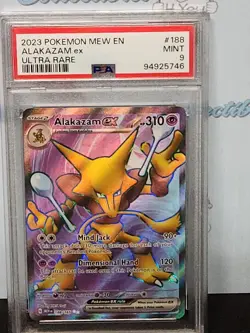 Pokemon 2023 English Ultra Rare Holo Alakazam Ex Psa 9 Mint Graded Card - Image 1