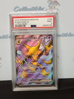 Pokemon 2023 English Ultra Rare Holo Alakazam Ex Psa 9 Mint Graded Card - Image 5