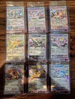Prismatic Evolutions Surprise Box Stamped EX Promo Cards NM 9/9 Complete Set. 24 - Image 1