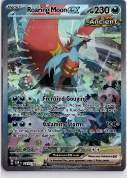 Roaring Moon ex SIR 251/182 Paradox Rift Pokemon TCG Holo Trading Card - Image 3