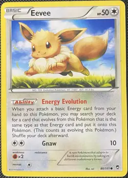 Eevee 80/111 XY-Furious Fists Regular - Pokemon Card - Image 1