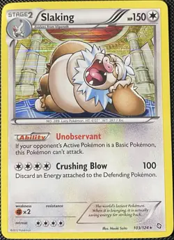 Slaking 103/124 Dragons Exalted Holo (See Photos) Pokemon Card - Image 1
