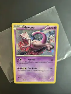 ⭐Mewtwo (Cosmos Holo) Holo Pokemon XY Black Star Promo Card Rare - Image 2