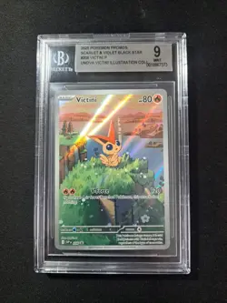 Pokemon TCG SVP Victini Illustration Collection Promo Card #208 Mint Beckett 9 - Image 1