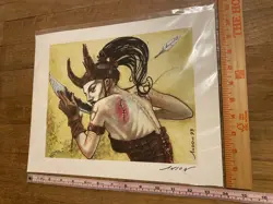 Anson Maddocks Fallen Angel MTG Signed Art Print 14x11 - Image 2