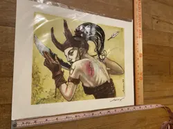 Anson Maddocks Fallen Angel MTG Signed Art Print 14x11 - Image 3