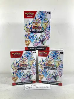 (LOT OF 3) Pokemon TCG SV8.5 S&V Prismatic Evolutions Booster Bundle Box NEW! - Image 1