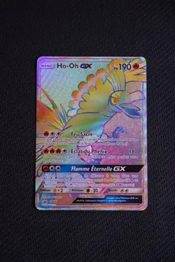 Carte Pokemon Ho-Oh GX Full Art SM80 Soleil et Lune FR TBE - Image 1