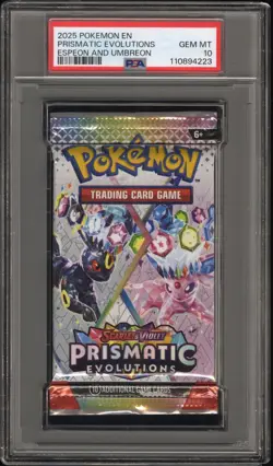 Pokemon S&V Prismatic Evolutions Espeon & Umbreon Booster Pack PSA 10 Gem Mint - Image 1