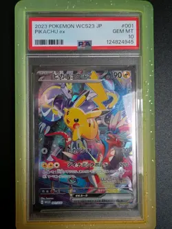 Pokemon Pikachu EX 001/030 WC23 WCS23 World Championships Japanese Card PSA 10 - Image 1