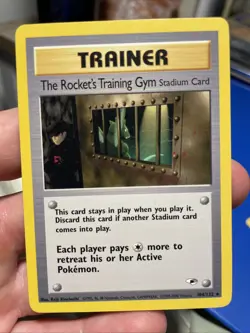Pokemon TCG Gym Heroes Rockets Training Gym 104/132 NM Vintage Rare - Image 1