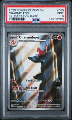 2023 POKEMON MEW EN-151 ILLUSTRATION RARE #169 CHARMELEON PSA 9 - Image 1