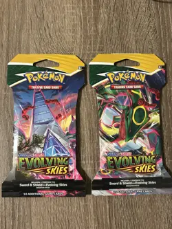 Pokemon Evolving Skies Sleeved Booster Pack Art Set Sealed - Image 3