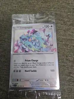 Pokemon TCG Terapagos 161/191 Sprigatito GameStop Promo Stamped Sealed Horizons - Image 1