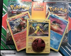 Pokemon Legendary Beasts Blister Entei Raikou Suicune •2 Boosters + Victini Coin - Image 2